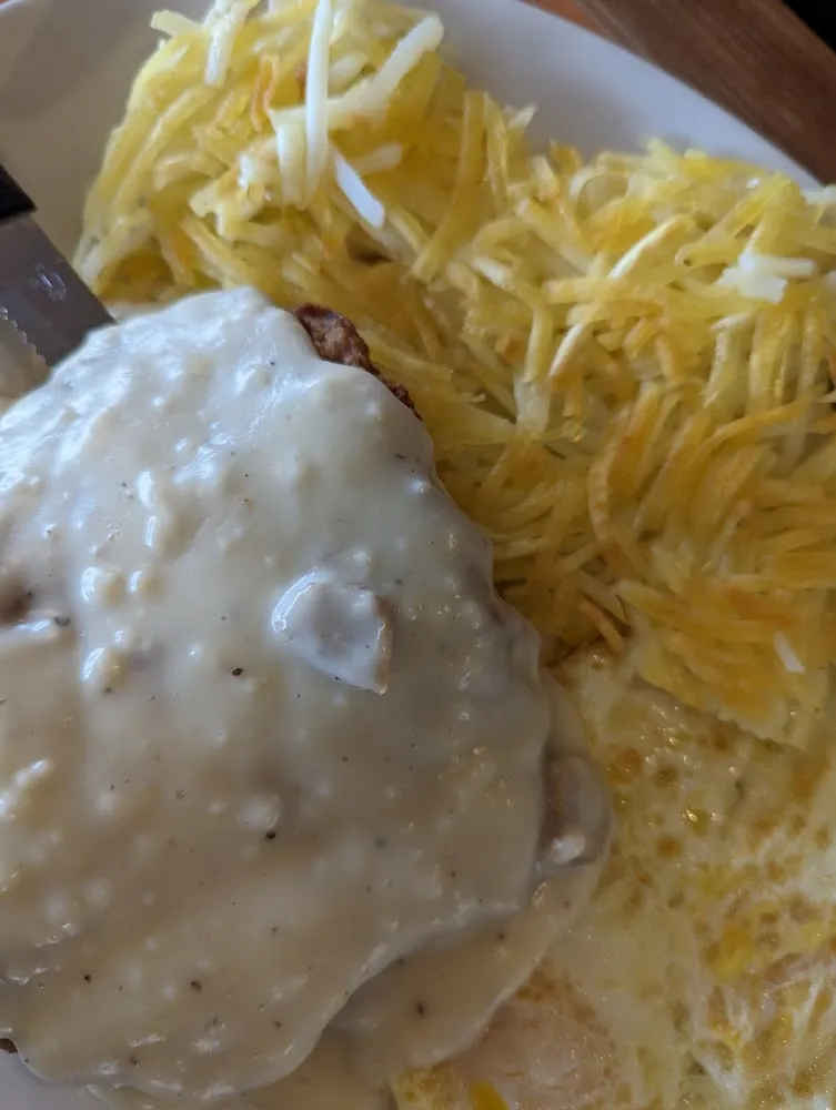 Biscuits and Gravy and Hash Browns